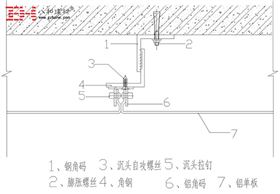 室內鋁單板密拼安裝節(jié)點圖